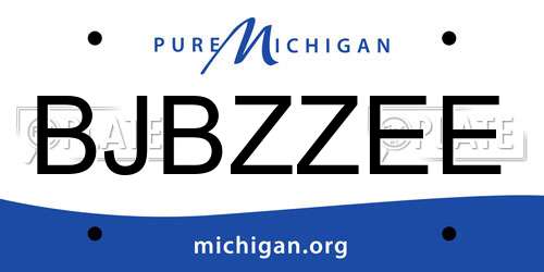 BJBZZEE Michigan License Plate