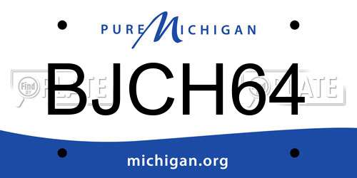 BJCH64 Michigan License Plate