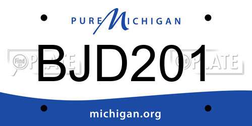 BJD201 Michigan License Plate