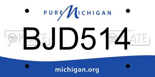 BJD514 Michigan License Plate