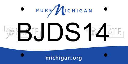 BJDS14 Michigan License Plate