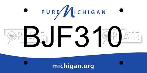 BJF310 Michigan License Plate