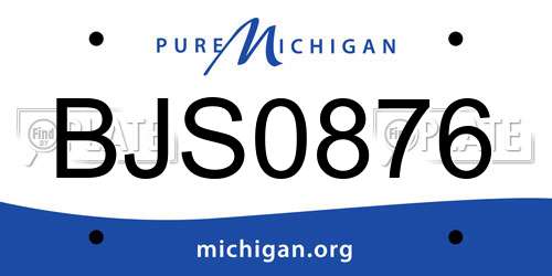 BJS0876 Michigan License Plate