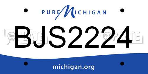 BJS2224 Michigan License Plate