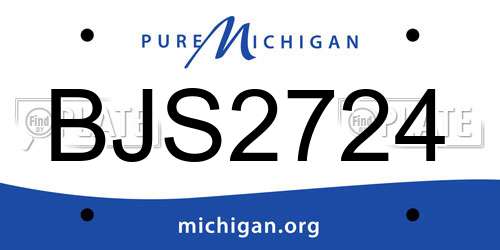 BJS2724 Michigan License Plate