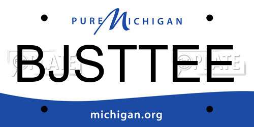 BJSTTEE Michigan License Plate