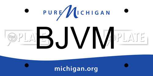 BJVM Michigan License Plate