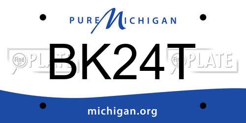 BK24T Michigan License Plate