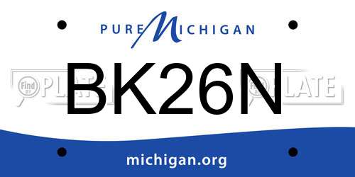 BK26N Michigan License Plate