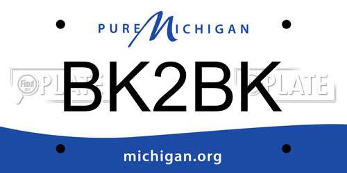 BK2BK Michigan License Plate