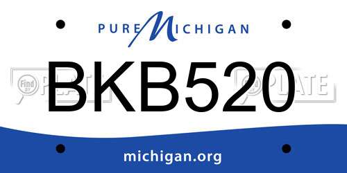 BKB520 Michigan License Plate