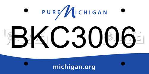 BKC3006 Michigan License Plate