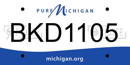 BKD1105 Michigan License Plate