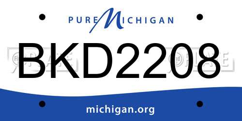 BKD2208 Michigan License Plate