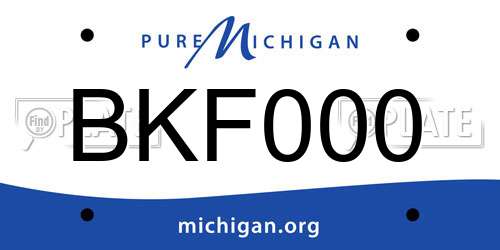 BKF000 Michigan License Plate