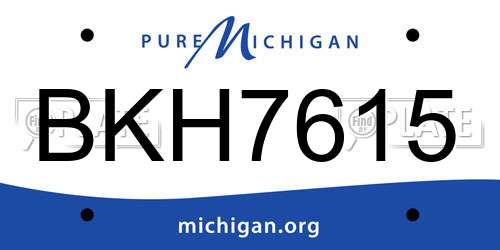 BKH7615 Michigan License Plate