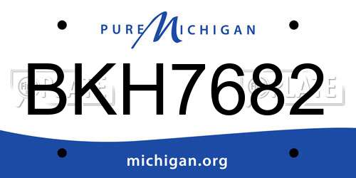 BKH7682 Michigan License Plate
