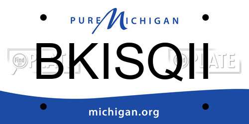 BKISQII Michigan License Plate
