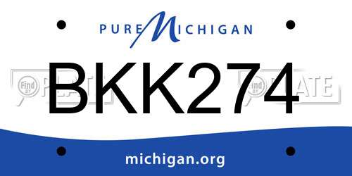 BKK274 Michigan License Plate