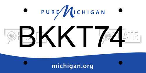 BKKT74 Michigan License Plate