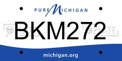 BKM272 Michigan License Plate