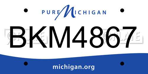 BKM4867 Michigan License Plate