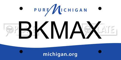 BKMAX Michigan License Plate