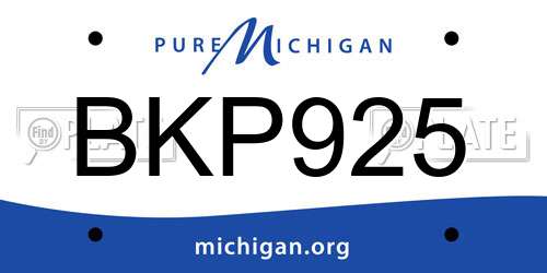 BKP925 Michigan License Plate