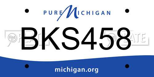 BKS458 Michigan License Plate