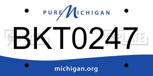 BKT0247 Michigan License Plate