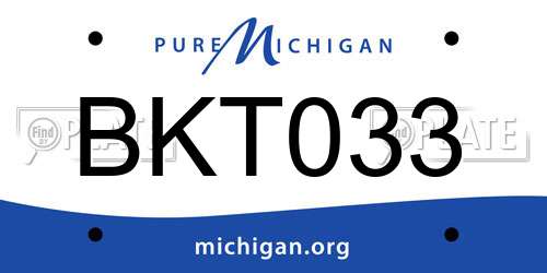 BKT033 Michigan License Plate