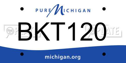 BKT120 Michigan License Plate