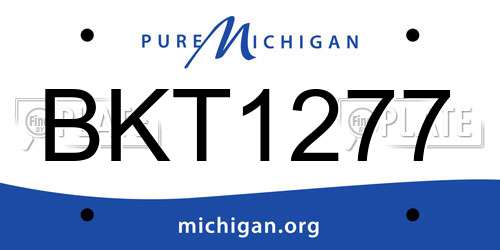 BKT1277 Michigan License Plate