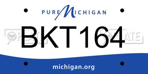 BKT164 Michigan License Plate
