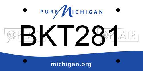 BKT281 Michigan License Plate