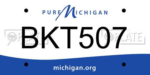 BKT507 Michigan License Plate