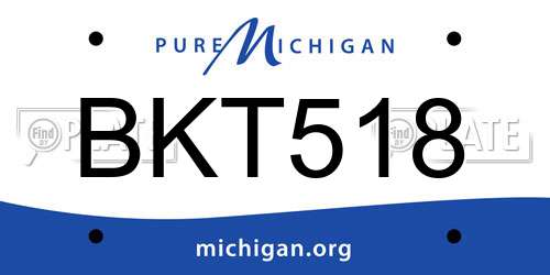 BKT518 Michigan License Plate