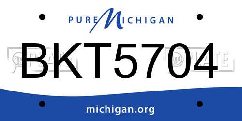 BKT5704 Michigan License Plate
