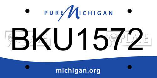 BKU1572 Michigan License Plate