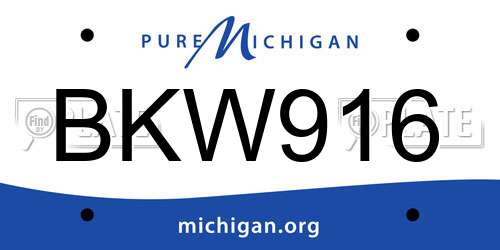 BKW916 Michigan License Plate
