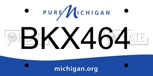 BKX464 Michigan License Plate