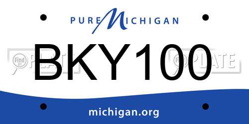 BKY100 Michigan License Plate