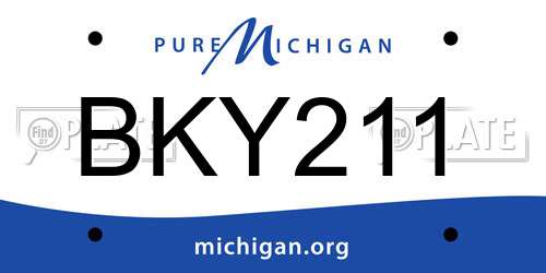 BKY211 Michigan License Plate