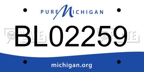 BL02259 Michigan License Plate