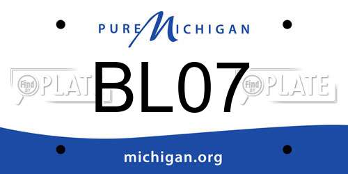BL07 Michigan License Plate
