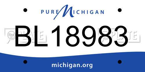 BL18983 Michigan License Plate