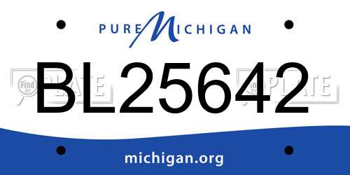BL25642 Michigan License Plate