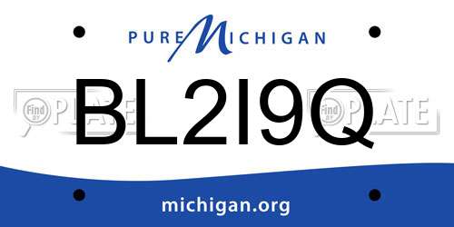 BL2I9Q Michigan License Plate