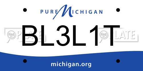 BL3L1T Michigan License Plate