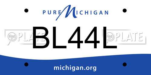 BL44L Michigan License Plate